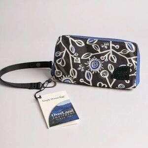 Overland Equipment Wallet Travel Organizer Wristlet Hand Clutch Dove Periwinkle